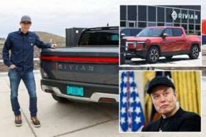 Tesla rival Rivian gives CEO RJ Scaringe a Musk-like pay package worth up to .6B Tesla rival Rivian gives CEO RJ Scaringe a Musk-like pay package worth up to .6B